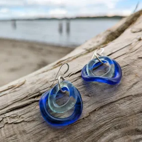 Sea & Sky Small Wave Earrings