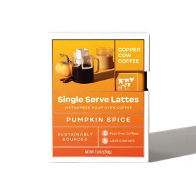 Single Serve Pumpkin Spice Latte Pour Over Coffee - Pack of 5