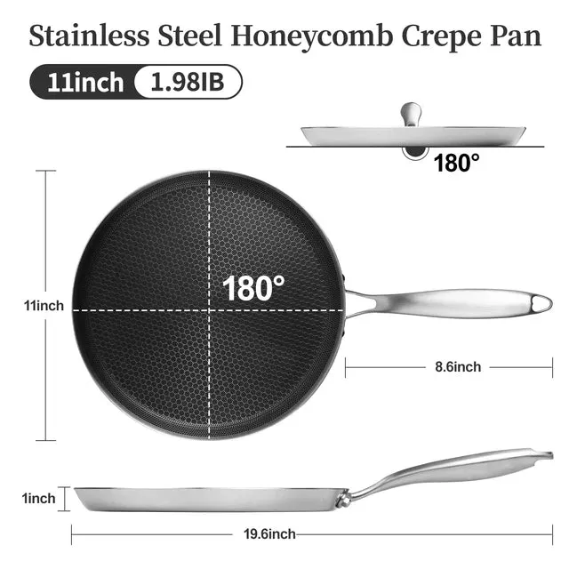 Stainless Steel Frying Pan Nonstick Anti-scald Handle Frying Pan