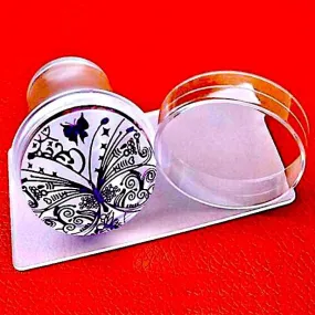 Stamper & Scraper (Clear - Large Diameter 4cm)