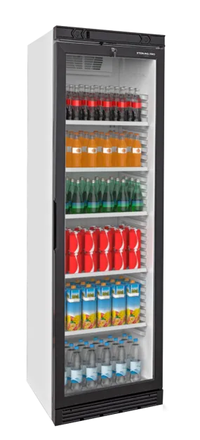 Sterling Pro Green Single Door Upright Display Chiller 379 Litres - SPG385