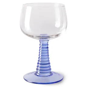 Swirl Wine Glass High Blue