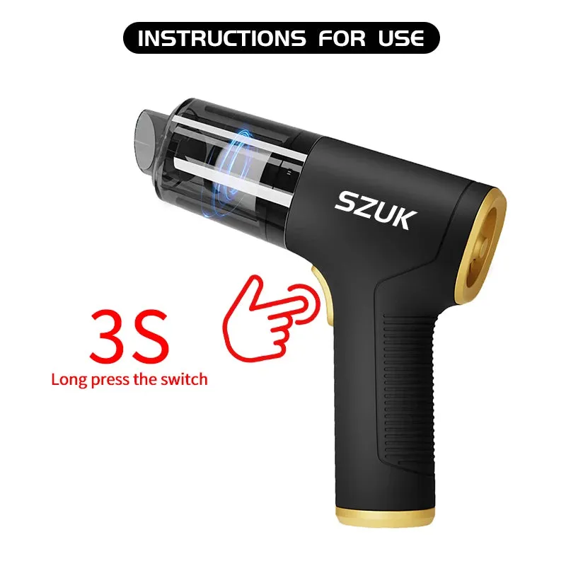 SZUK 98000PA Car Vacuum Cleaner Mini Powerful Cleaning Machine Strong Suction Handheld for Car Portable  Wireless Home Appliance