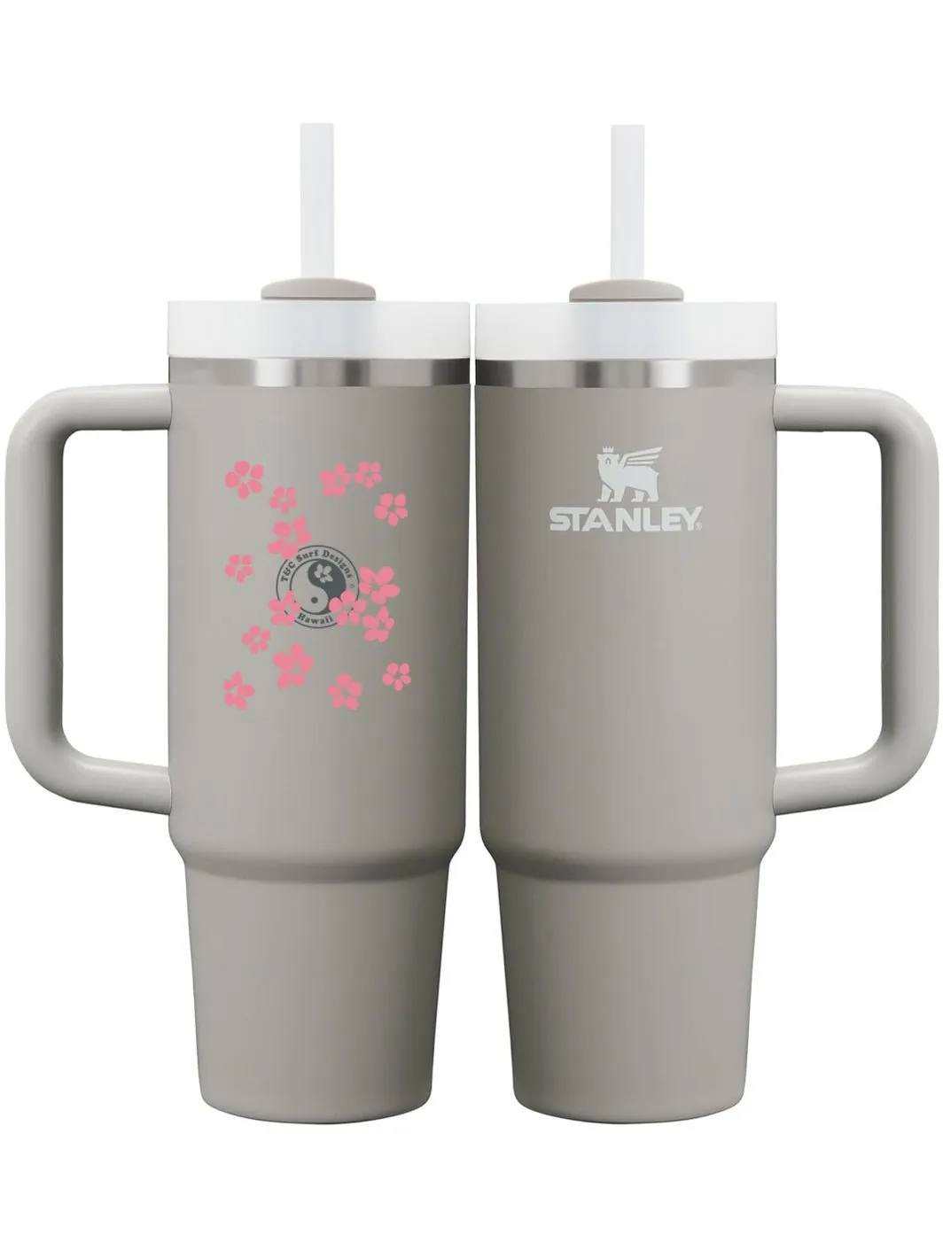 T&C Surf 40 oz Plum Blossom Stanley Quencher H2.0 Flowstate™ Tumbler