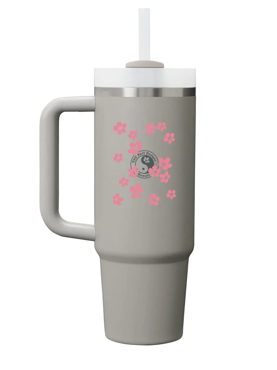 T&C Surf 40 oz Plum Blossom Stanley Quencher H2.0 Flowstate™ Tumbler