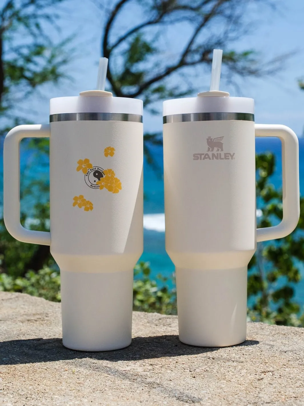 T&C Surf 40 oz Puakenikeni Stanley Quencher H2.0 Flowstate™ Tumbler