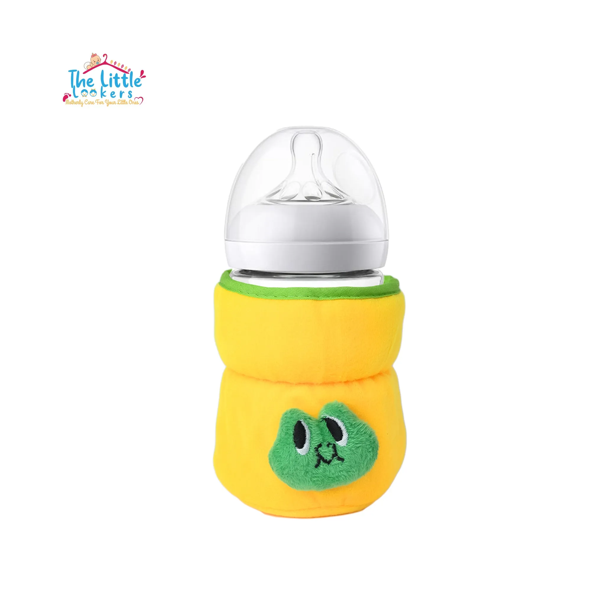 THE LITTLE LOOKERS Bottle Cover for Philips Avent/Wide Neck Feeders Soft Plush Stretchable Baby Feeding Bottle Cover with Easy to Hold Strap