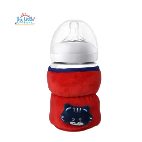 THE LITTLE LOOKERS Bottle Cover for Philips Avent/Wide Neck Feeders Soft Plush Stretchable Baby Feeding Bottle Cover with Easy to Hold Strap