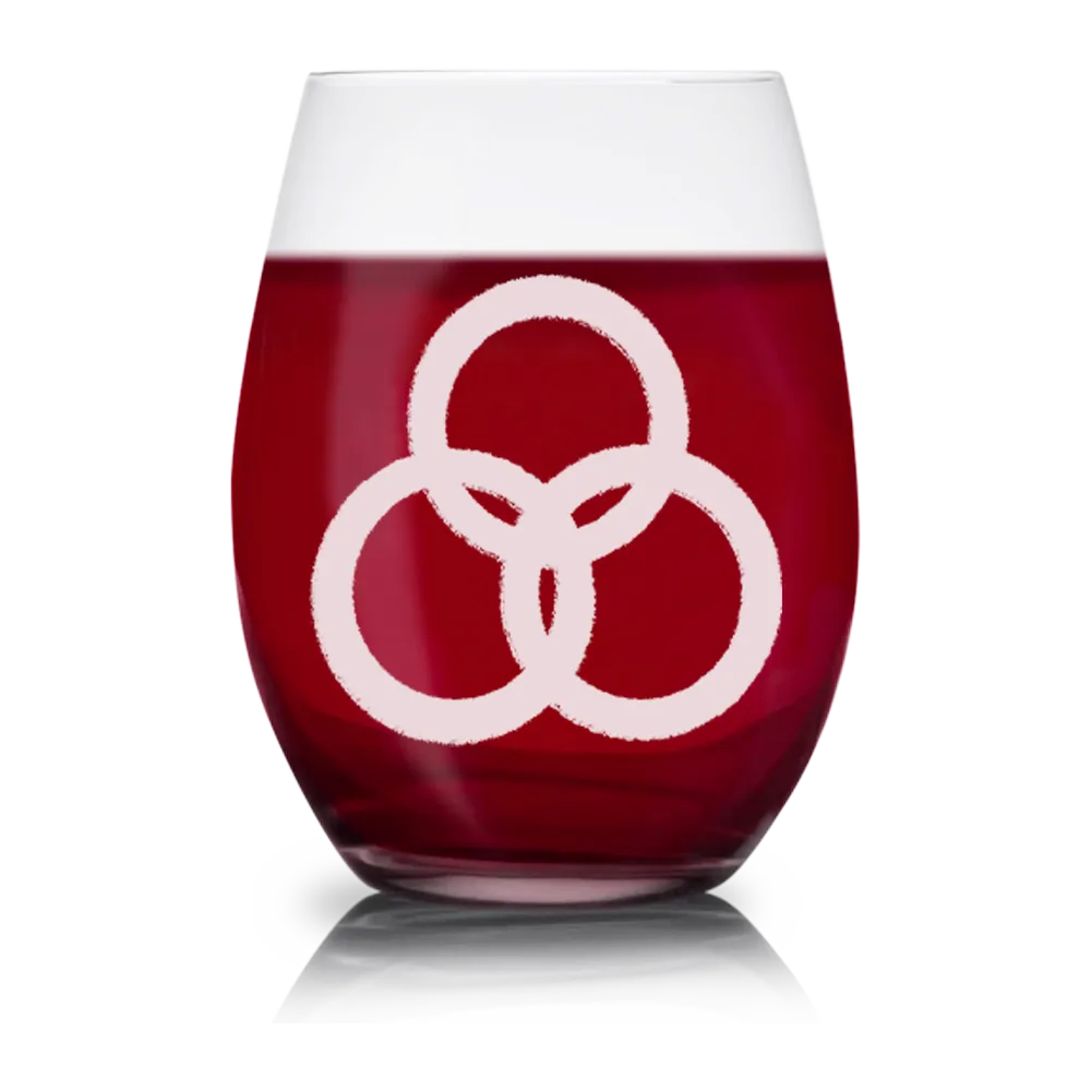 The Walking Dead: World Beyond Three Circle Entity Laser Engraved Stemless Wine Glass