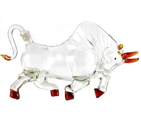 The Wine Savant Charging Bull Liquor Decanter