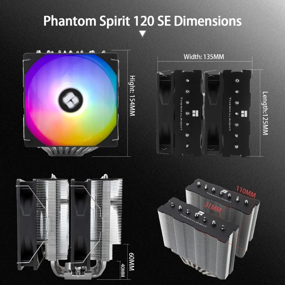 Thermalright Phantom Spirit 120 SE ARGB CPU Air Cooler