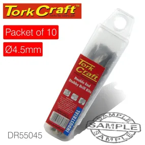 TORK CRAFT DOUBLE END STUBBY HSS 4.5MM PACKET OF 10 DR55045