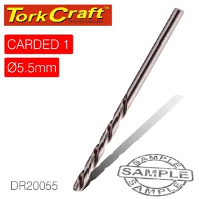 TORK CRAFT DRILL HSS 5.5MM 135DEG 1/CARD INDUSTRIAL BIT DR20055