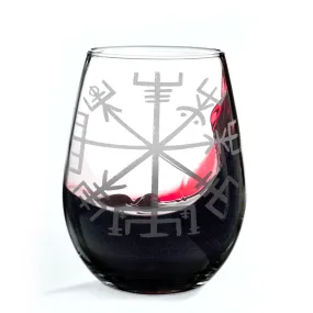 VEGVISIR Wine Glass by Lumengrave