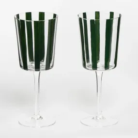 Vertigo Wine Glass Set of 2 Green