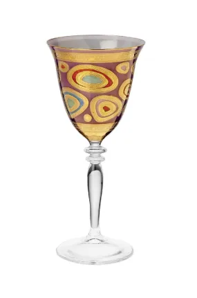 Vietri Regalia Purple Wine Glass