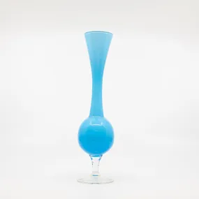 Vintage Blue Opaline Glass Vase