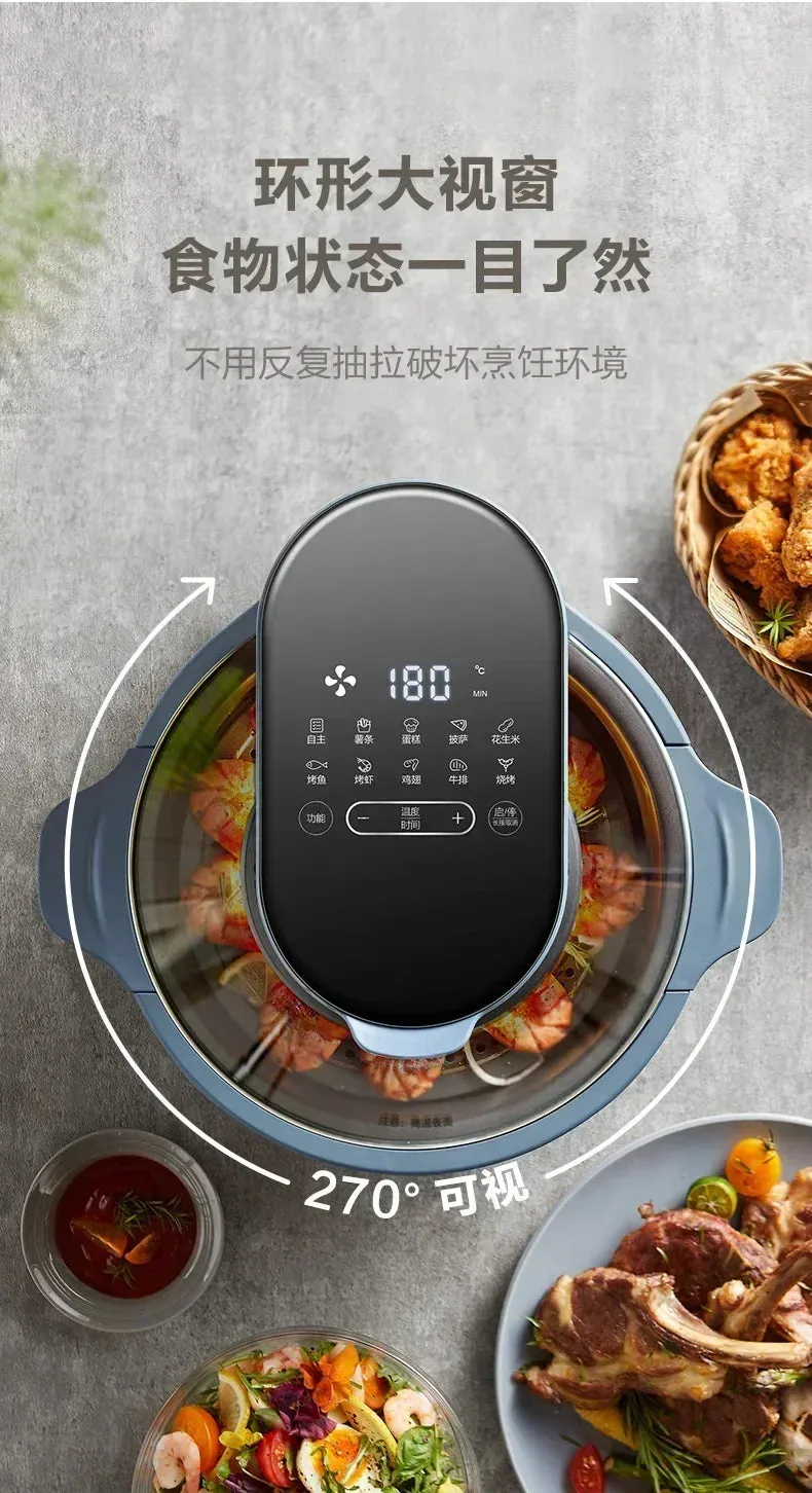 Visible air fryer 5L large capacity oil-free steam fryer intelligent household air fryer  airfryer machine