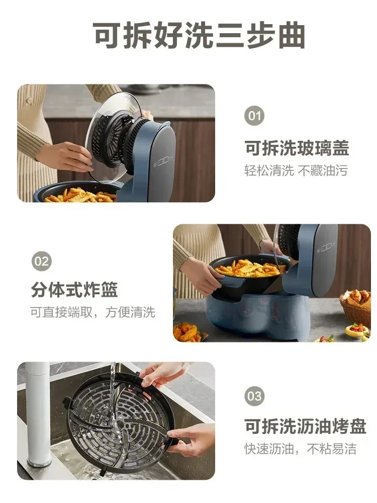 Visible air fryer 5L large capacity oil-free steam fryer intelligent household air fryer  airfryer machine