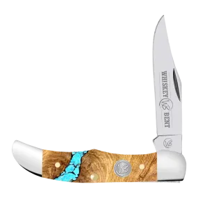 Whiskey Ranch Turquoise River Mini Hunter Knife - WB14-05