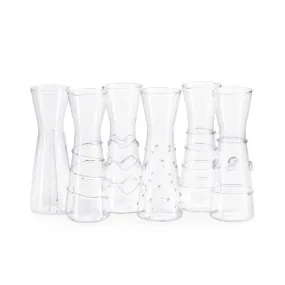 Zalli Assorted Glass Carafes Set of 6